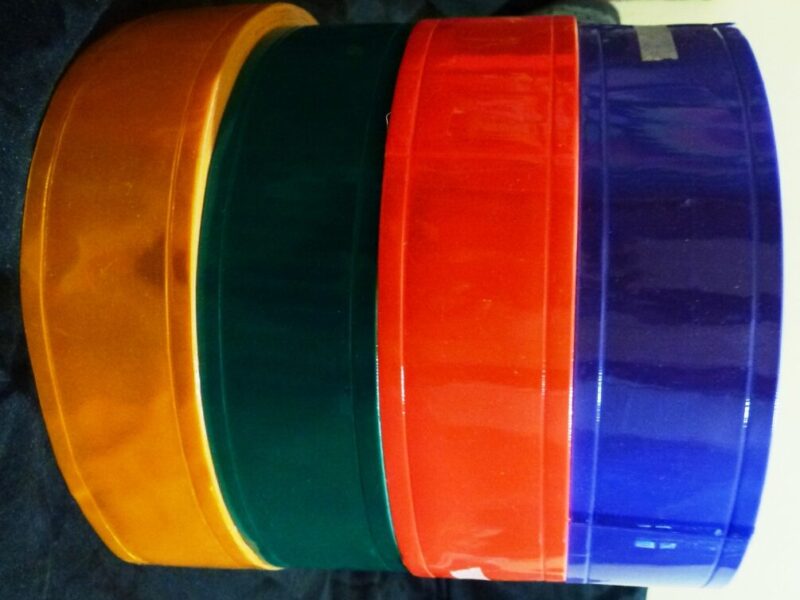 Reflective tape 5cm wide assorted colours 25 metres