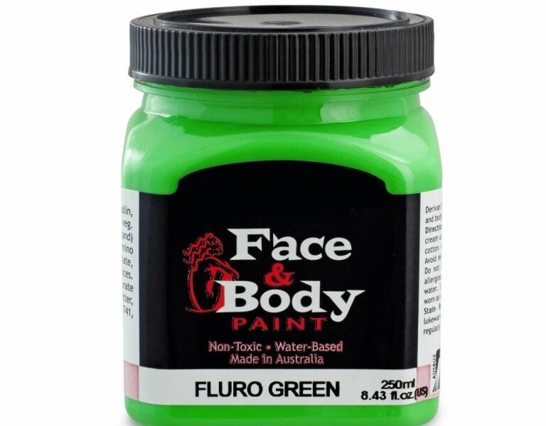 .Face & body  paint fluro/uv Green 250ml