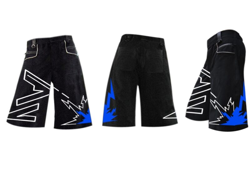 Thunderclap blue white phat shorts