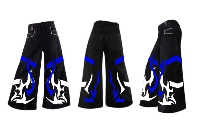 phat pants FIRE TRIBAL blue  -