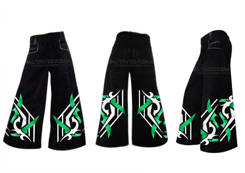 .Intermix phat pants green & white 1