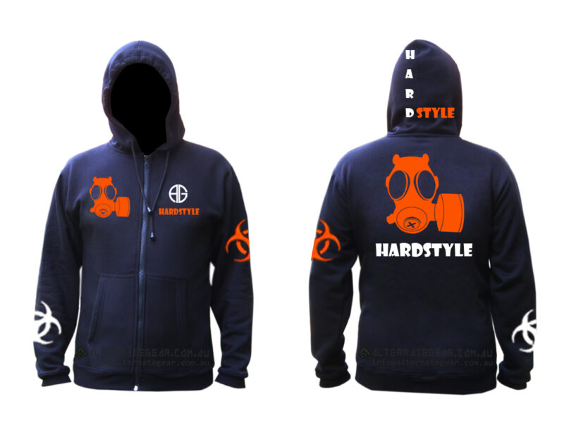 Hardstyle hoody - orange and white
