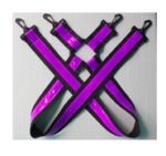 Suspenders purple on black webbing