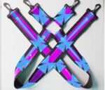 Suspenders AG June 10 pink and blue on black