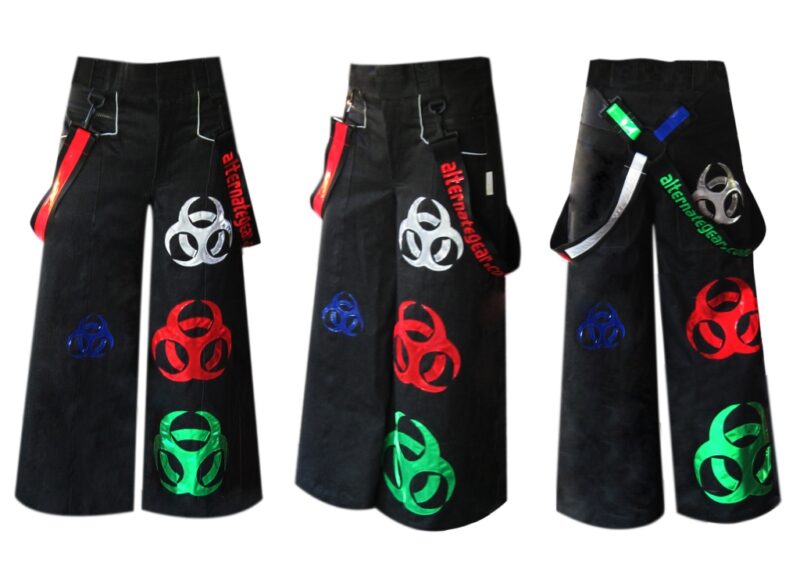 Phat pants Multi biohazard with free suspenders
