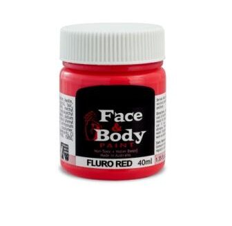 Face & Body paint fluro red 40ml