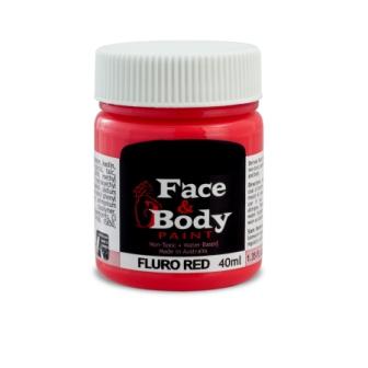 Face & Body paint fluro red 40ml